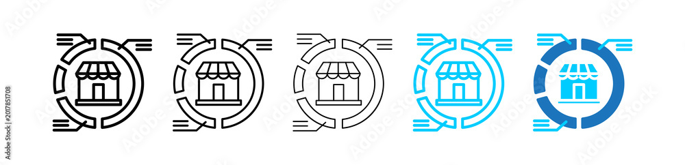Foto Market Segment defferent icon