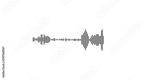 Artistic Black Digital Audio Frequency Spectrum and Music Visualizer Element | Premium Reactive Sound Waveform Animation for Creative Content Creators and Professional Editors