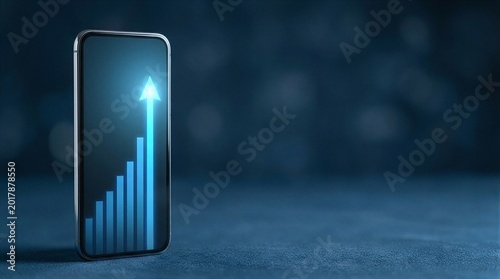 a close up of a cell phone with a blue background