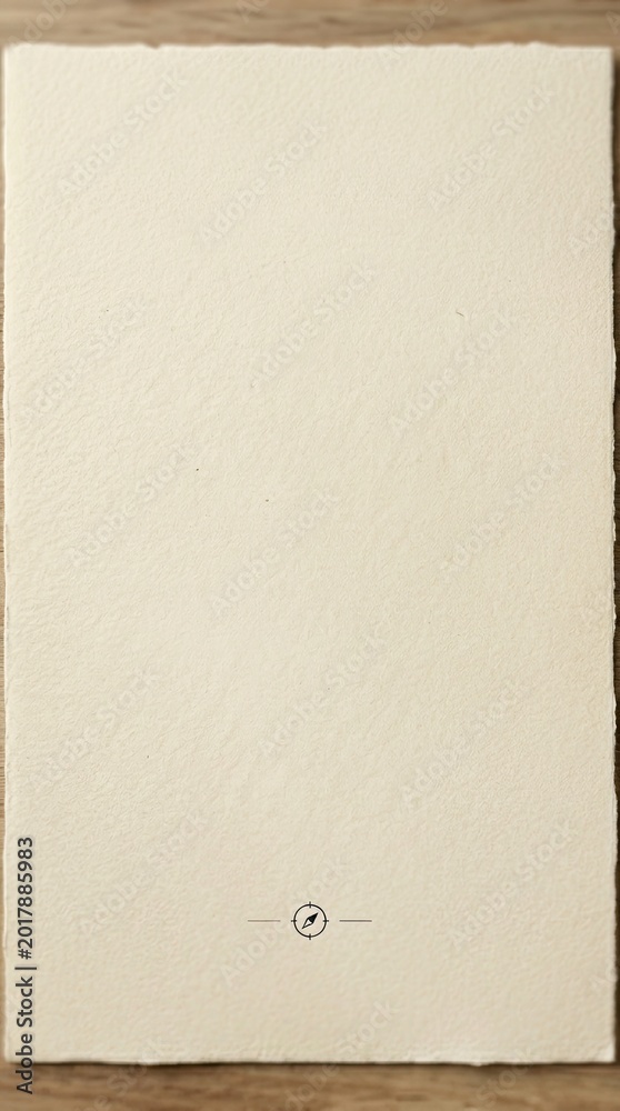 Fototapeta premium Blank Off-White Textured Paper with Circular Mark at Bottom