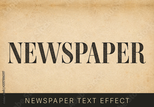 Newspaper Text Effect
