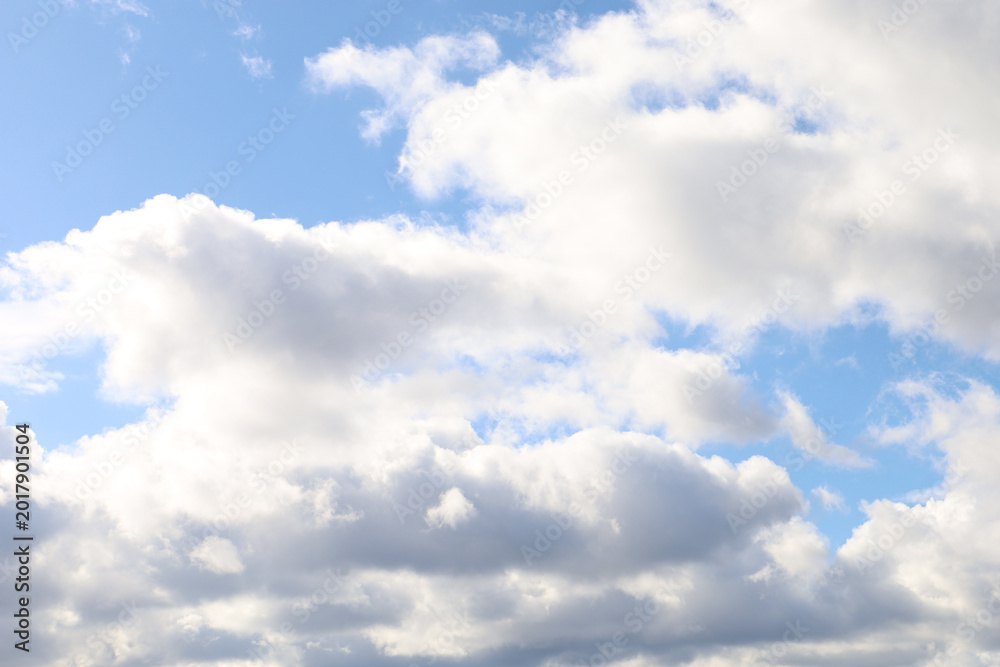 Fototapeta premium Blue sky background with white cloud