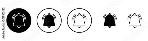 Bell icon vector. Notification sign and symbol for web site design