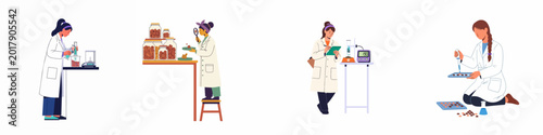 Φωτογραφία Diverse Female Scientists Conducting Research and Experiments in a Laboratory Se
