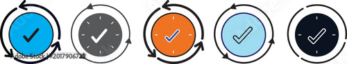Photos consistency icon set and professional illustration signs, featuring a versatile pictogram symbol library and buttons for design uniformity in vector style