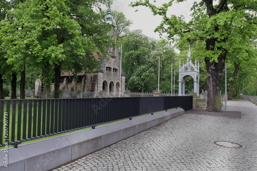 Bild auf Leinwand Historische Gustav-Adolf-Gedenkkapelle an der Gustav-Adolf-Straße in Lützen mit