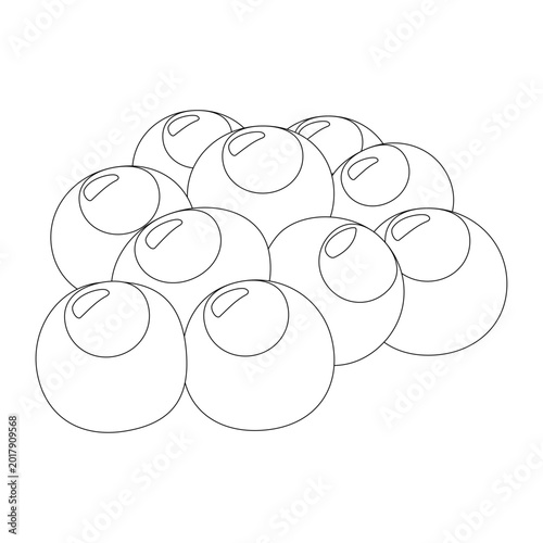 Fotografie Salmon roe line icon
