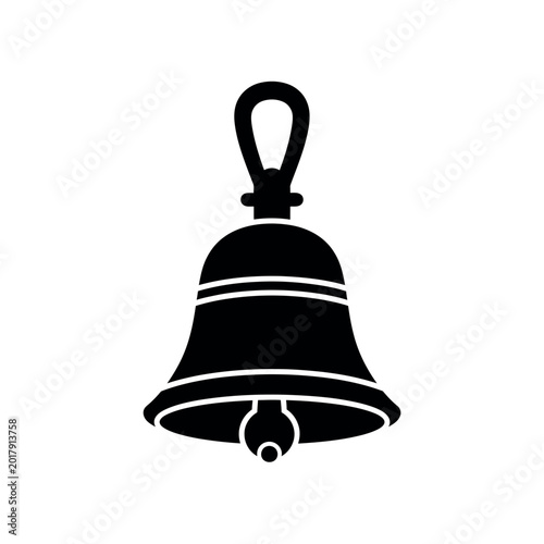 Photos Simple Black Silhouette of a Hanging Bell.