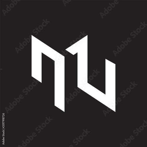 Free Download This is a flat logo design of an initial MN in simple geometric way. The design looks nice in white color on a black background. - GFXLoad