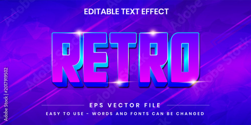 Retro Synthwave Purple 80s Style Text