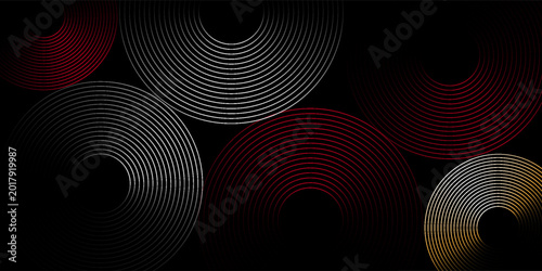 Tableau sur toile Futuristic Back White abstract background