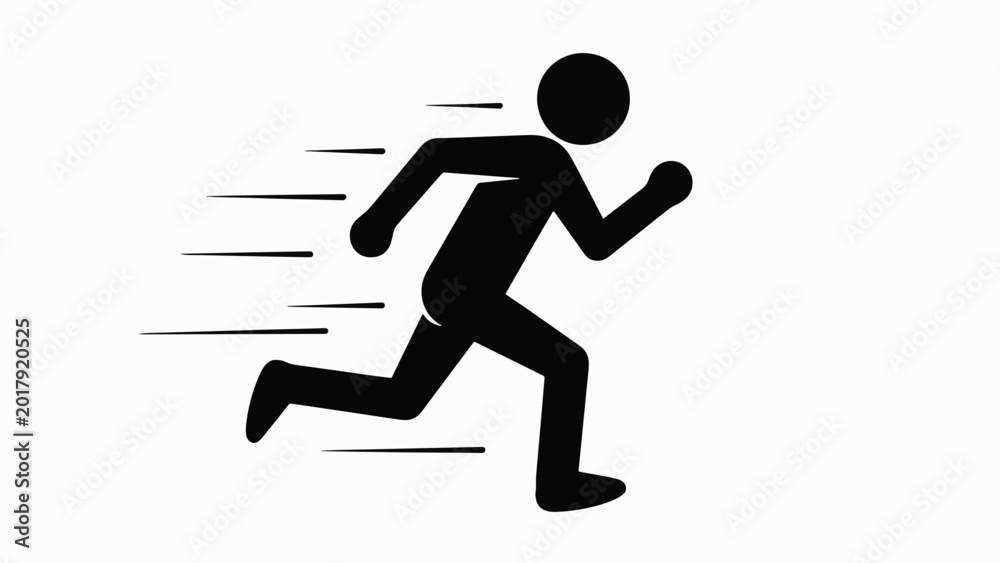 Obraz premium Person Running in Fast Motion.