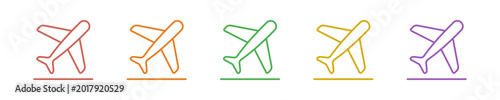 Tableau sur toile Takeoff Icon Set Multiple Style Collection