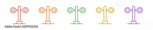 Photos Rail Traffic Icon Set Multiple Style Collection