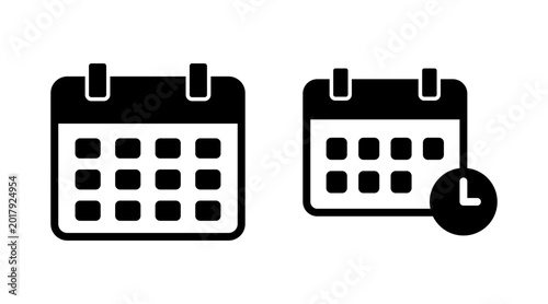 Calendar icon set vector. Calender sign and symbol. Schedule icon symbol