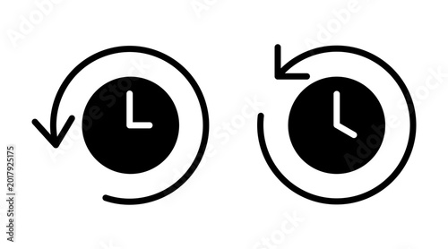 History icon set vector. recent event history sign and symbol