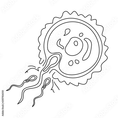 Fertility and sperm movement concept with reproductive cell illustration, clean healthcare atmosphere, symbolizing conception and reproductive science, perfect for medical research and fertility aware