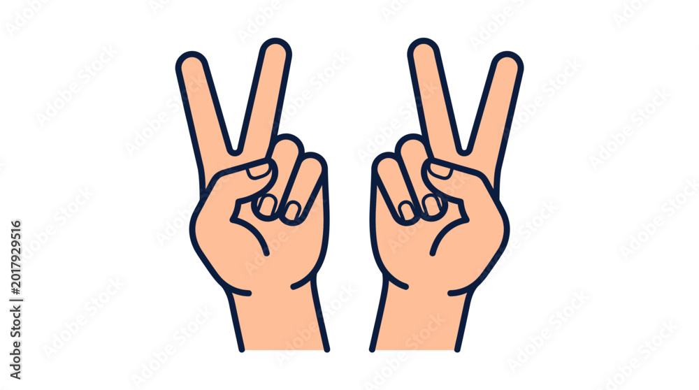 Obraz premium Peace Sign Hands