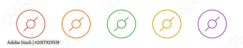 Photos Spin Icon Set Multiple Style Collection
