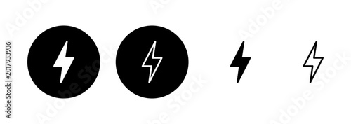 Tableau sur toile Lightning icon logo design