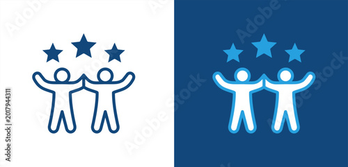 Foto Usp icon, with light and dark background.