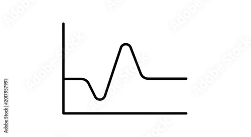 Tableau sur toile Abstract Graph Line Chart Showing Fluctuations and Stability