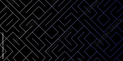 Canvastavla Geometric pattern of interconnected lines on black background