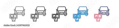 Konstfotografi Fare Icon In 5 Different Styles Set Collection.