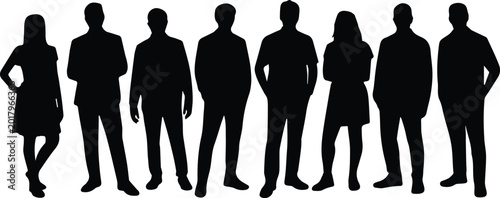 Photos Seven clothing outline silhouettes showing wardrobe shapes