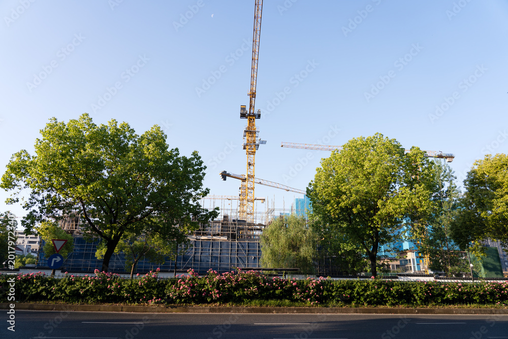 Obraz premium Construction Site on Sunny Day