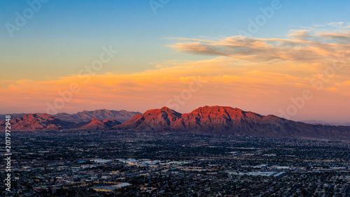 Panoramic views from The Strat Tower in Las Vegas, Nevada USA