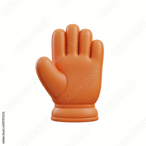 Orange hand emoji illustration against transparent background for design elements