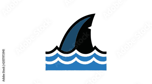 Shark Fin in Ocean