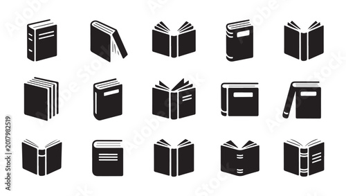 Bild auf Leinwand Book icon set