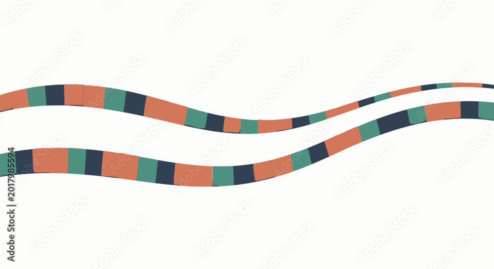 Obraz premium Abstract Wavy Lines with Geometric Pattern.