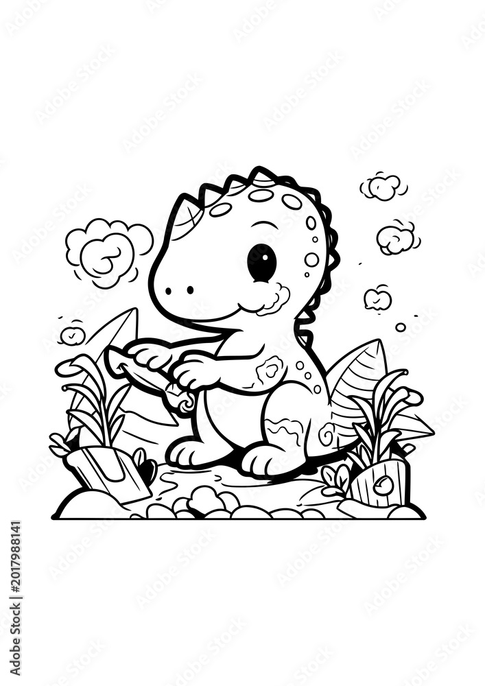 Obraz premium Dinossauros Incríveis Dinosaur Coloring