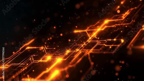 Digital Circuits of Energy: Capturing the intricate beauty of the digital world, this image showcases a network of illuminated circuits, symbolizing the flow of energy and information.