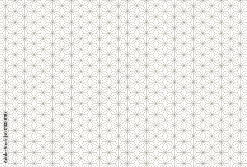 Minimalist Japanese Hemp Leaf Geometric Pattern Background