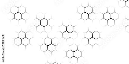 white and grey technology hexagonal abstract background. Abstract gradient hexagon digital technology background. Vector abstract graphic design banner pattern presentation background web template.