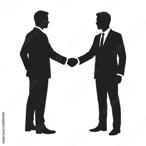 Professional handshake between two businessmen symbolizing partnership and agreement in a corporate environment with formal