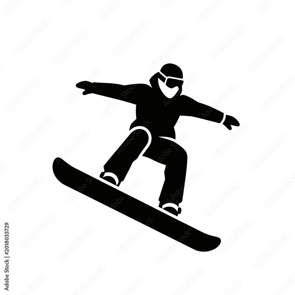 Fototapeta premium Snowboarder in mid air performing trick.