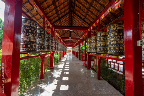 Photos Prayer wheel corridor horizontal Buu Minh Pagoda Pleiku Vietnam