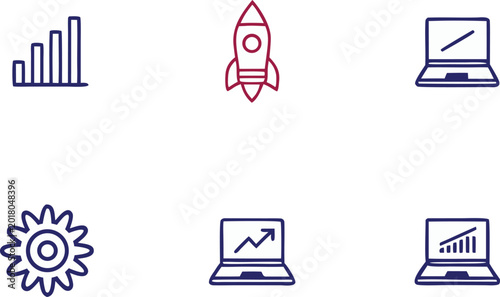 Obraz na plátně Startup Business Workspace Illustration