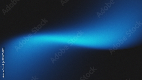Foto Glowing Blue Abstract Shape, Dark Grainy Black blue Backgound Blue Silk Waves Ba