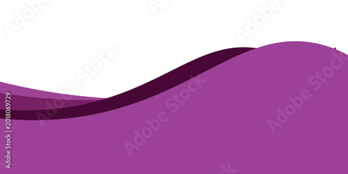 Cuadro en lienzo Elegant Purple and Magenta Abstract Layered Wave Footer