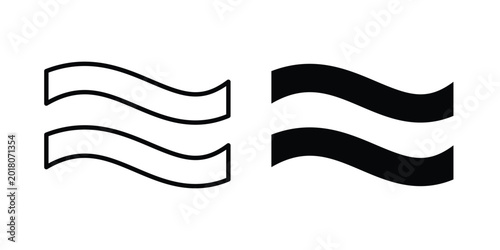 Billede på lærred Approximately equal icon series in black