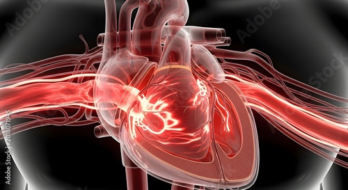 Human Heart Energy Pulse And Cardiac Activity