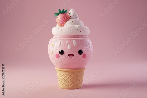 cupcake with ice cream