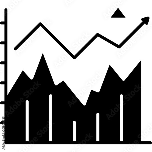 Tableau sur toile Glyph Solid Market Index Icon