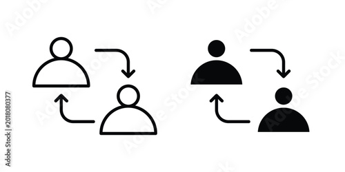 Foto employee turnover icon series in black